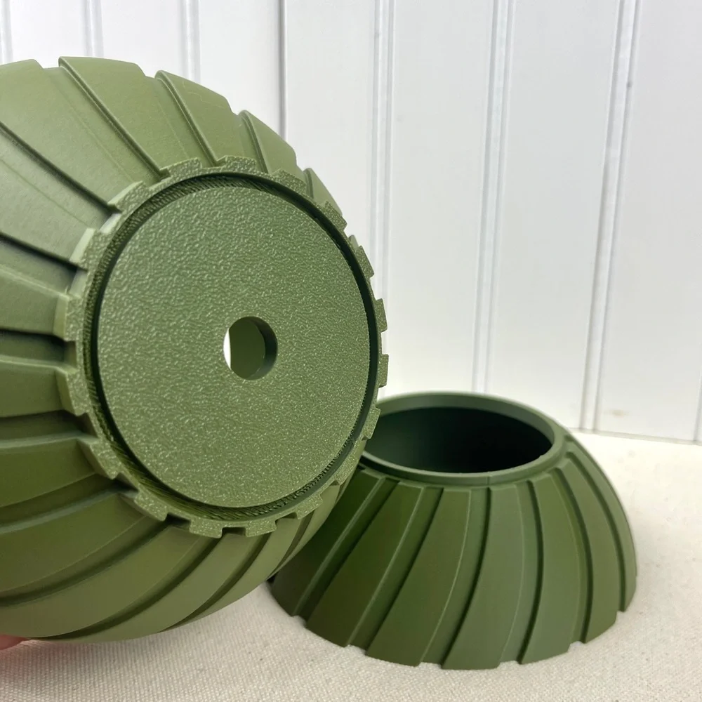 Indoor Flower Pot w/ Drainage Hole and Drip Tray, Maki Planter Pot - Picture 5 of 7